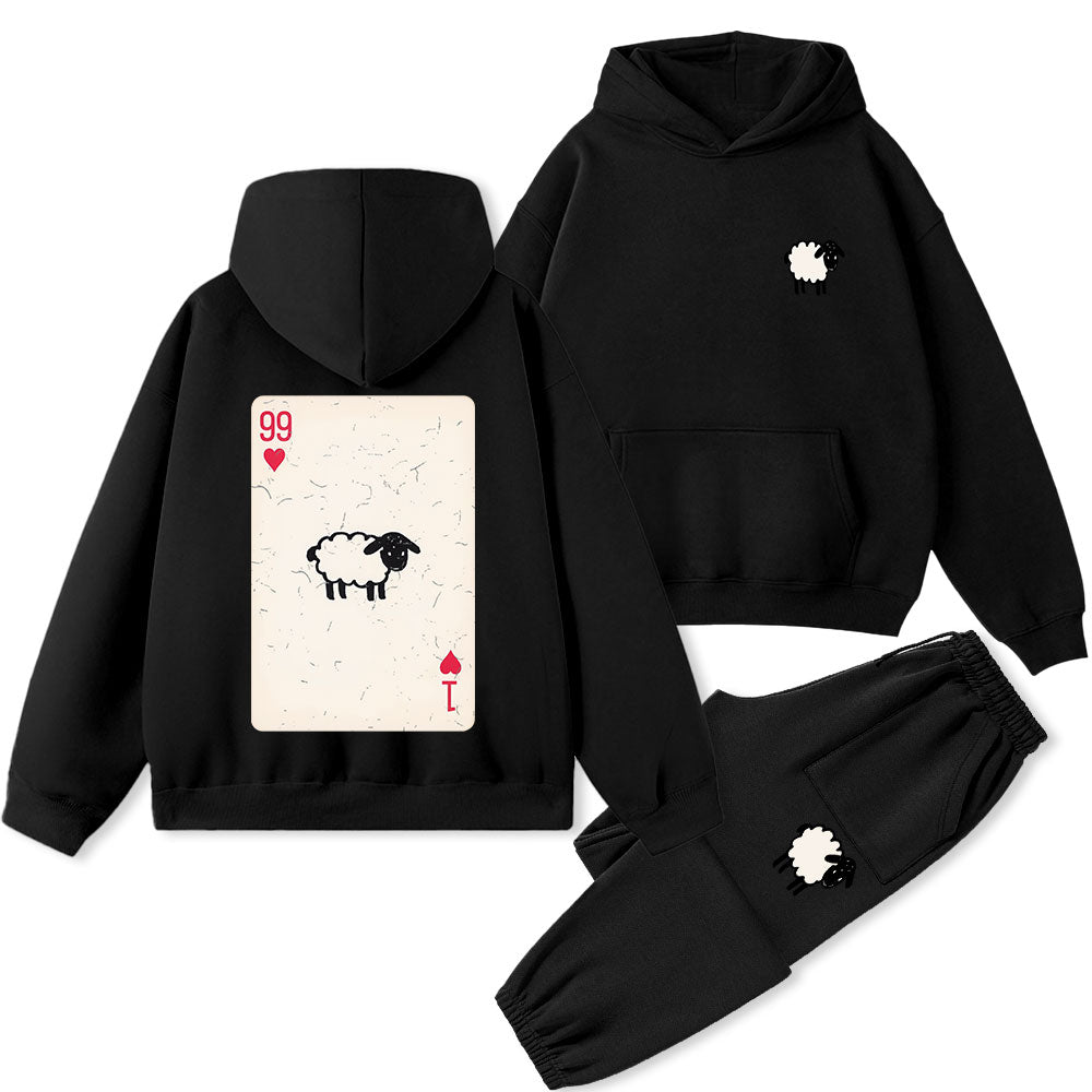 He Left The 99 To Rescue Me Christian Premium Fleece Hoodie Set