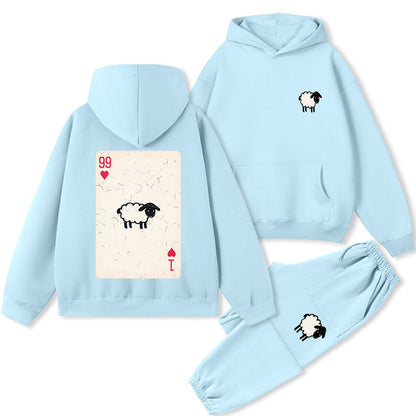 He Left The 99 To Rescue Me Christian Premium Fleece Hoodie Set