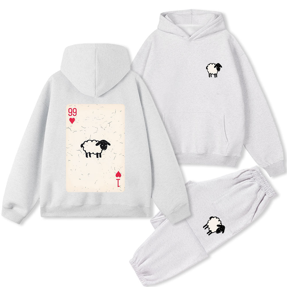 He Left The 99 To Rescue Me Christian Premium Fleece Hoodie Set