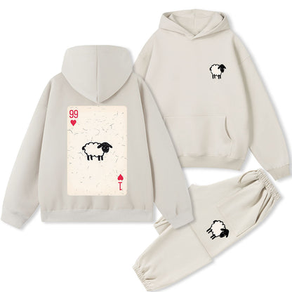 He Left The 99 To Rescue Me Christian Premium Fleece Hoodie Set