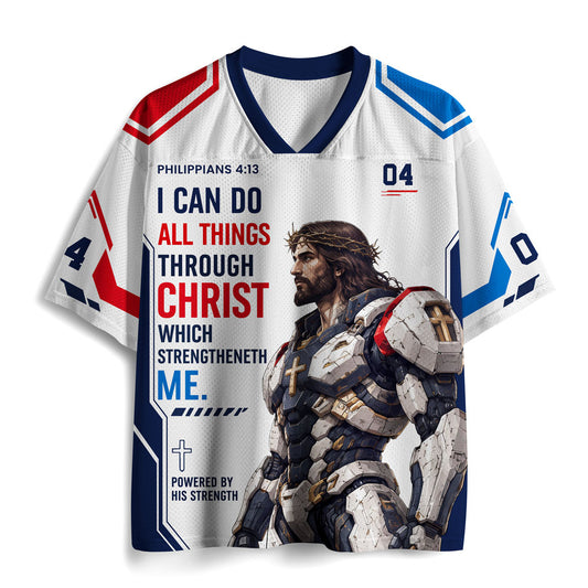 I Can Do All Things Through Christ Which Strength Me Christian Mesh Jersey