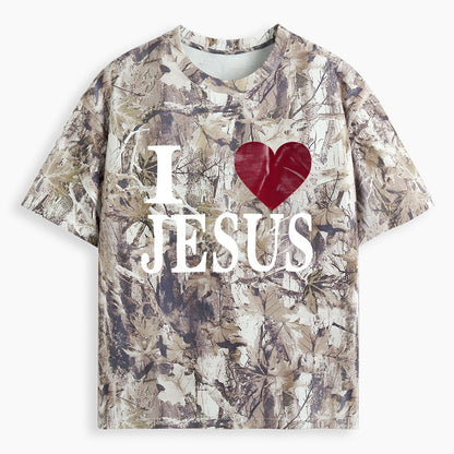 I Love Jesus Christian Camo T-Shirt
