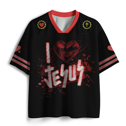 I Love Jesus Christian Mesh Jersey
