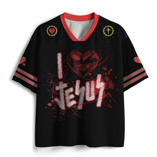 I Love Jesus Christian Mesh Jersey