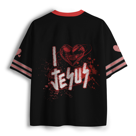 I Love Jesus Christian Mesh Jersey