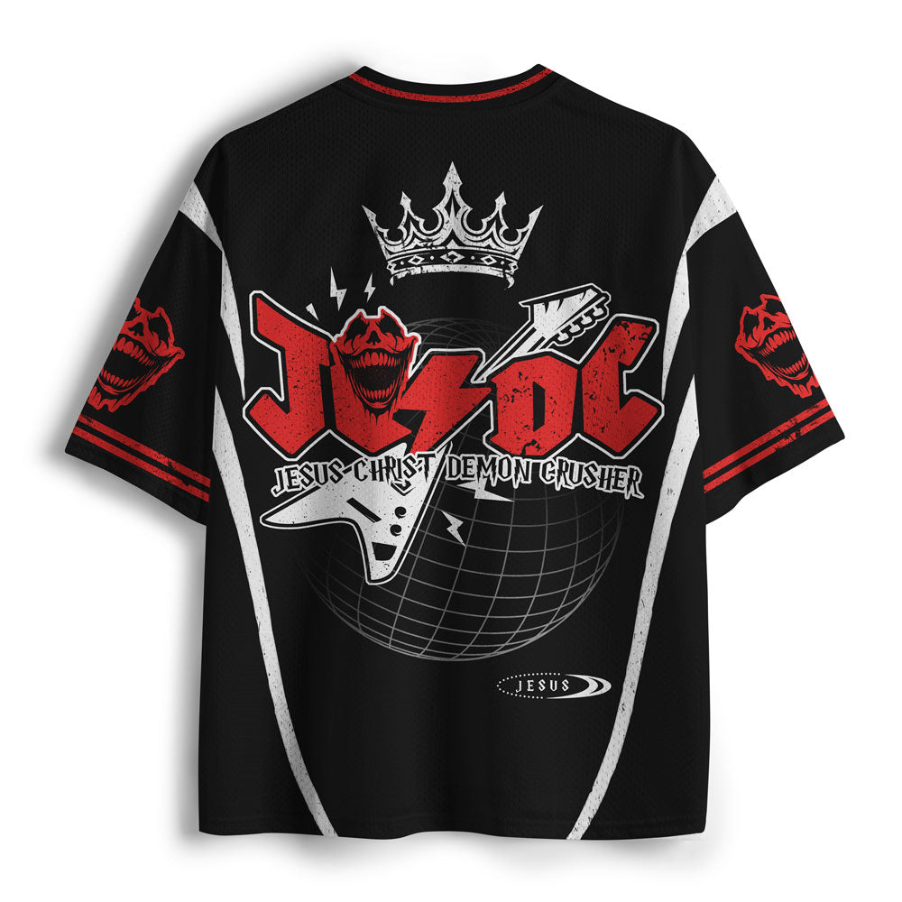 Jesus Christ Demon Crusher Christian Mesh Jersey
