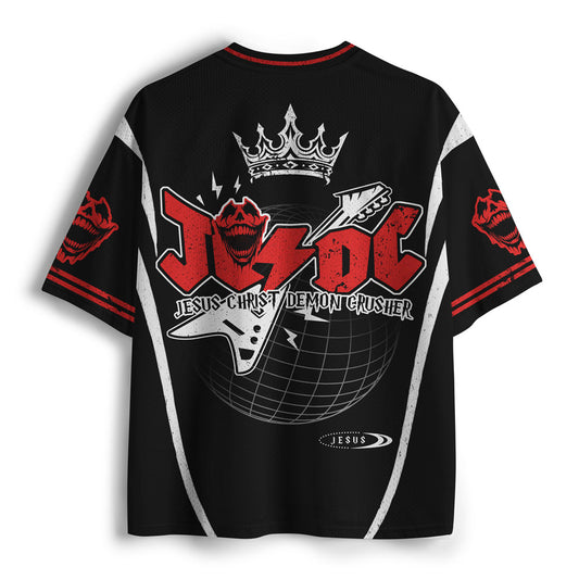 Jesus Christ Demon Crusher Christian Mesh Jersey