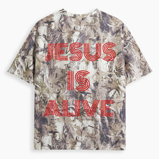 Jesus Is Alive Christian Camo T-Shirt