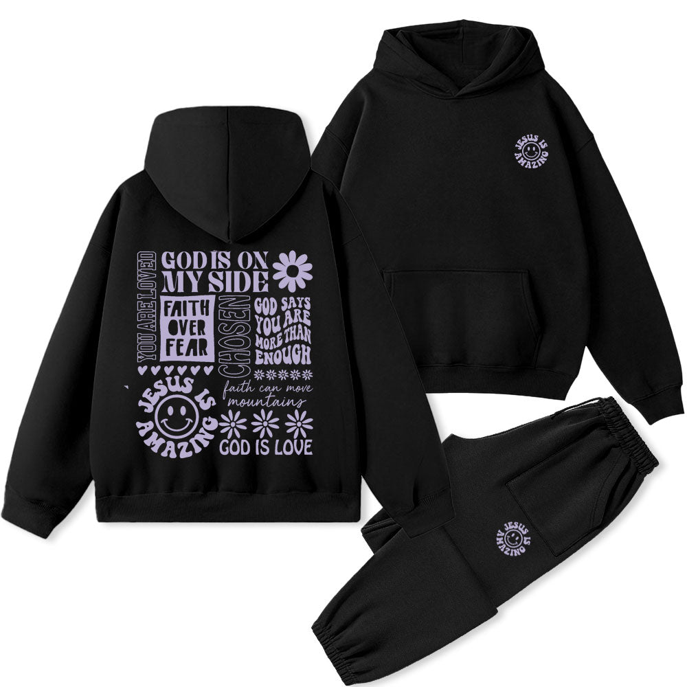Jesus Is Amazing Christian Premium Fleece Hoodie Set
