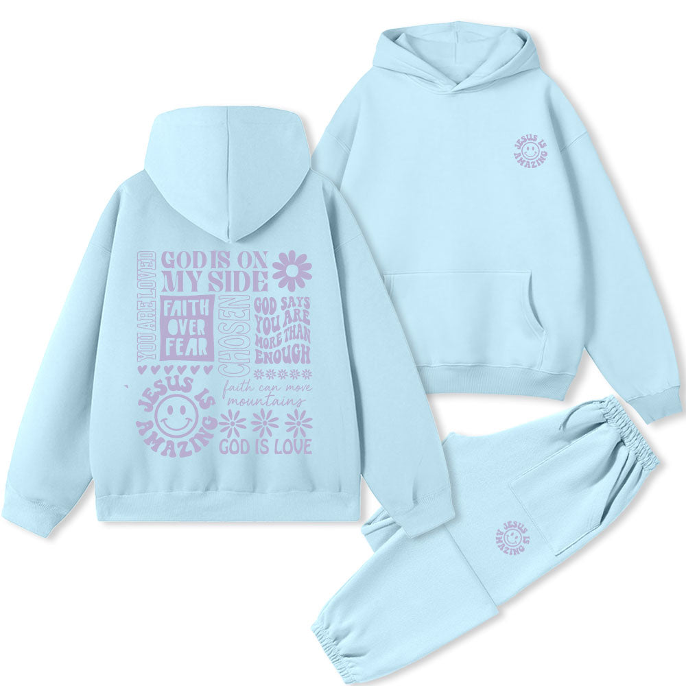 Jesus Is Amazing Christian Premium Fleece Hoodie Set