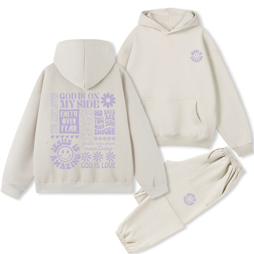 Jesus Is Amazing Christian Premium Fleece Hoodie Set