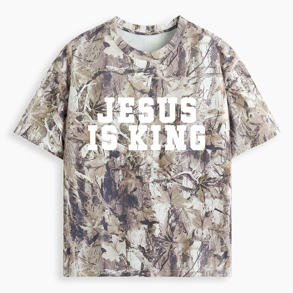 Jesus Is King Christian Camo T-Shirt
