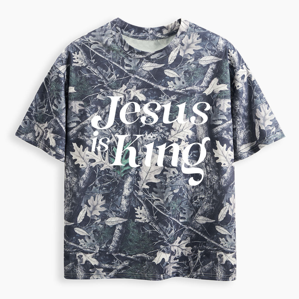 Jesus Is King Christian Camo T-Shirt