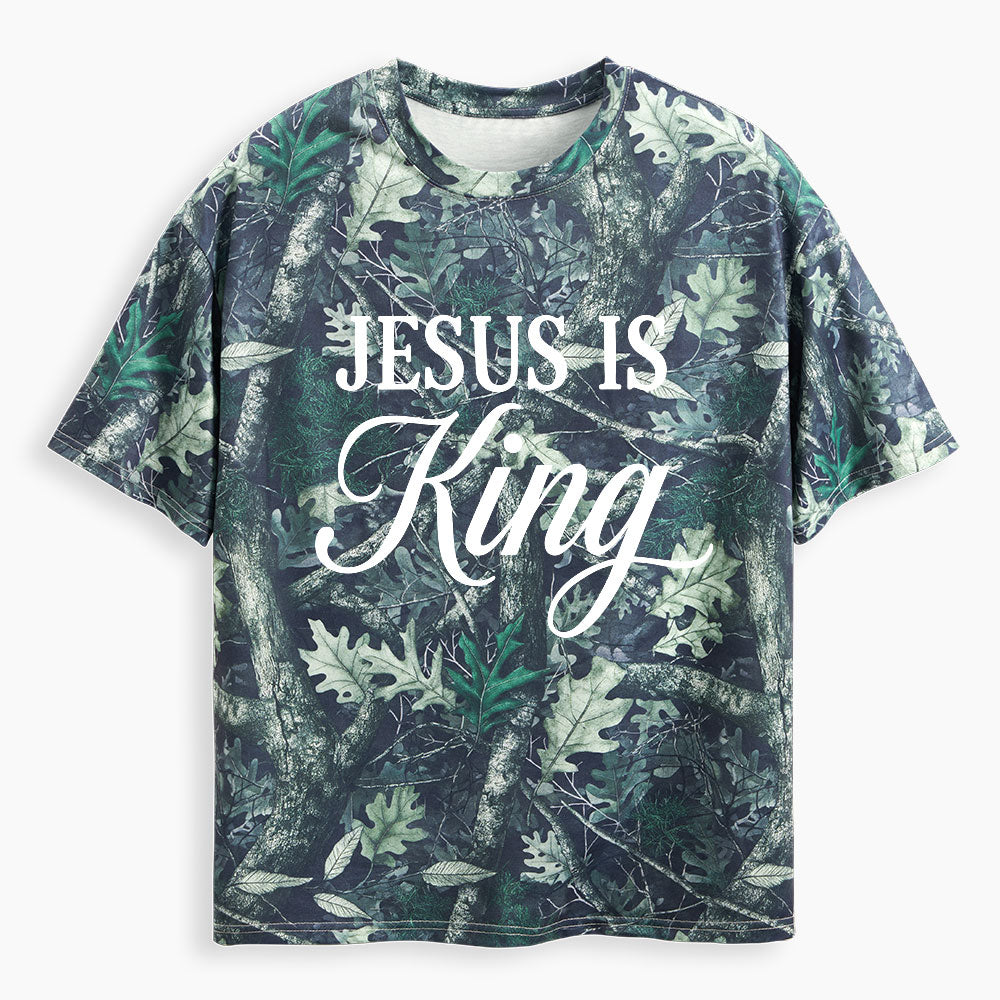 Jesus Is King Christian Camo T-Shirt