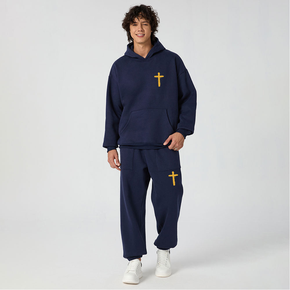 Jesus Is King Christian Premium Fleece Hoodie Set