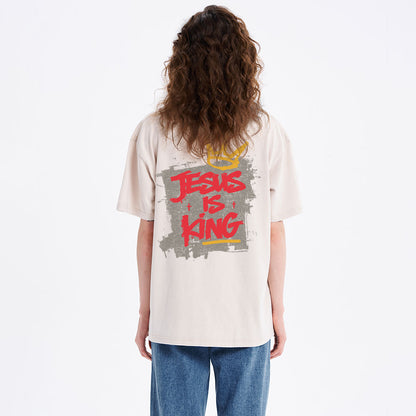 Jesus Is King Christian Washed T-Shirt
