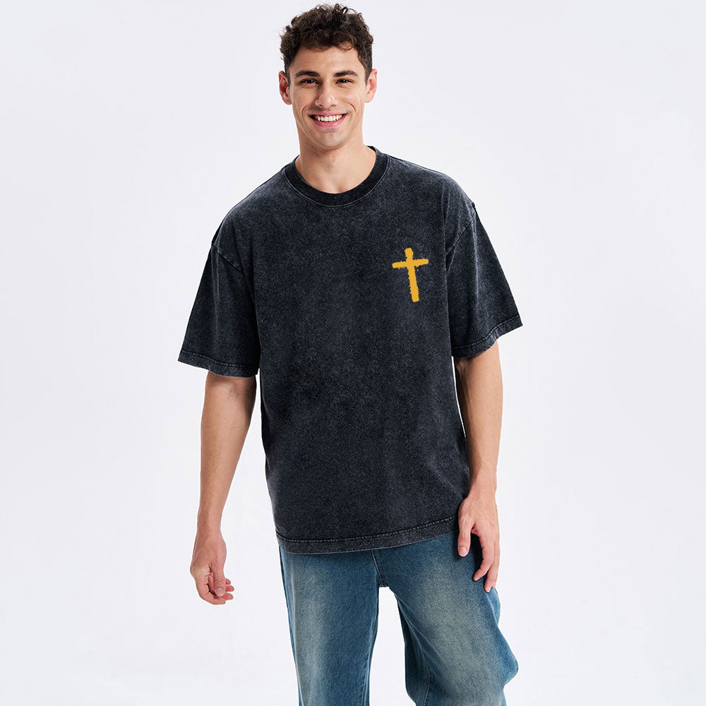 Jesus Is King Christian Washed T-Shirt