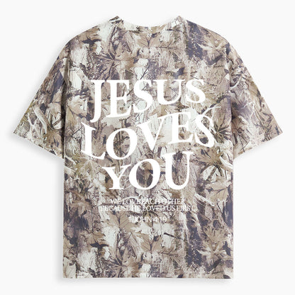 Jesus Loves You Christian Camo T-Shirt