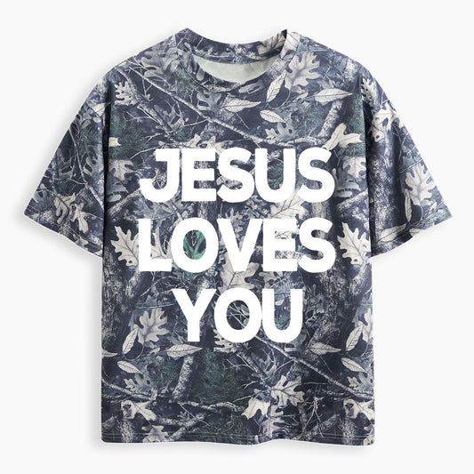 Jesus Loves You Christian Camo T-Shirt
