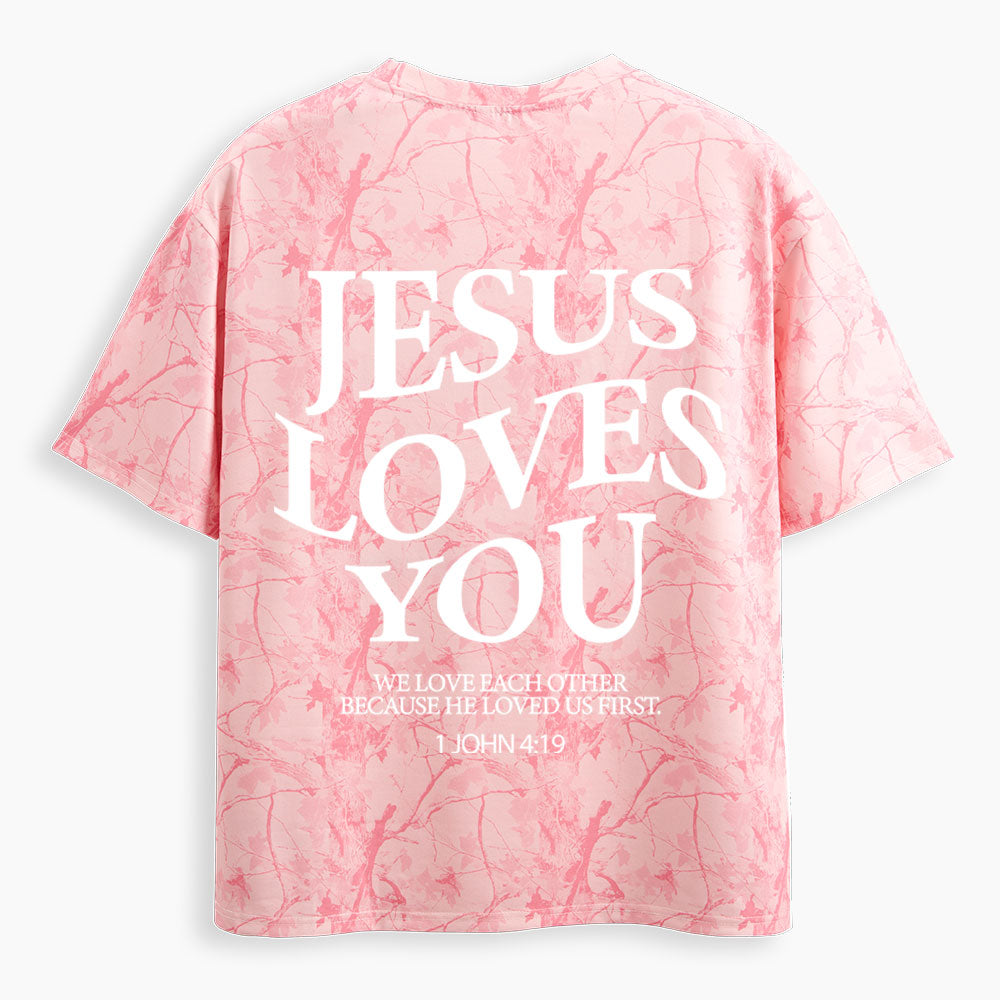 Jesus Loves You Christian Camo T-Shirt