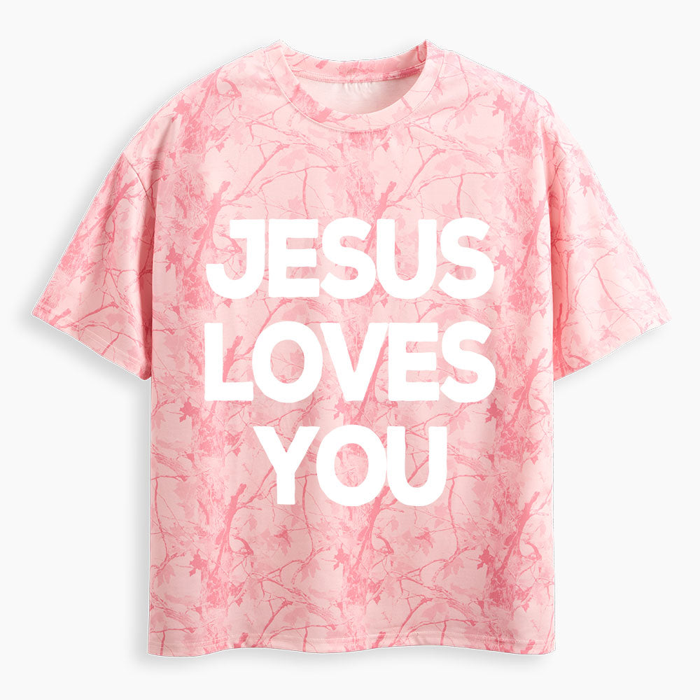 Jesus Loves You Christian Camo T-Shirt