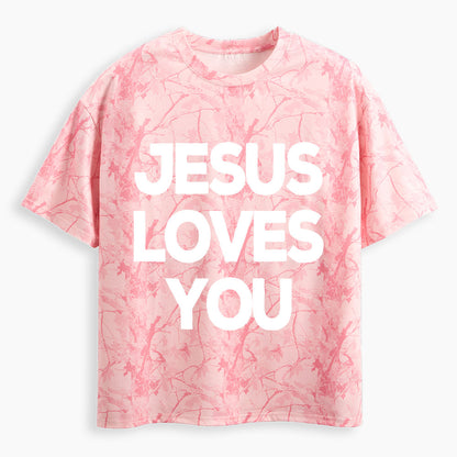 Jesus Loves You Christian Camo T-Shirt