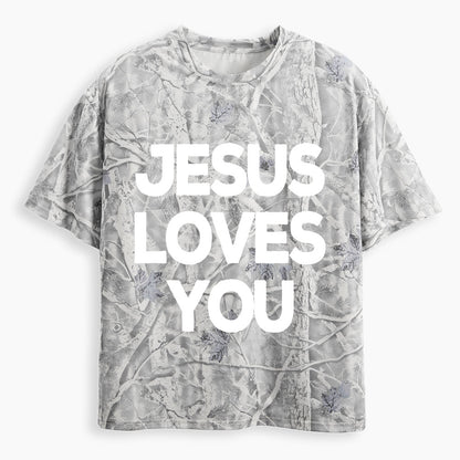 Jesus Loves You Christian Camo T-Shirt