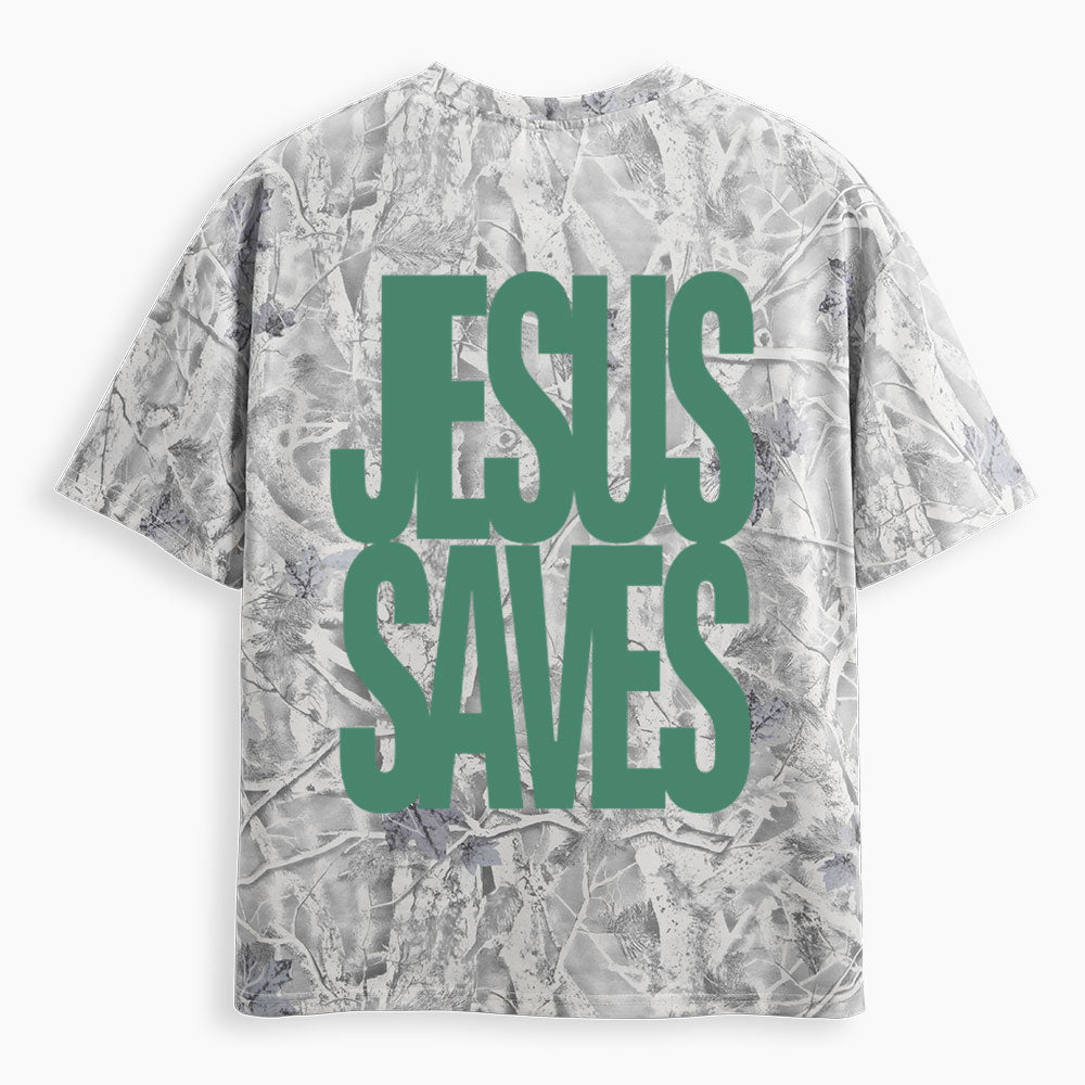 Jesus Saves Christian Camo T-Shirt