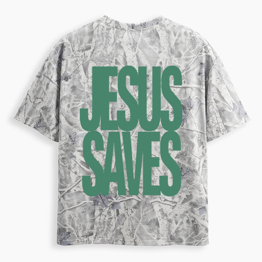 Jesus Saves Christian Camo T-Shirt