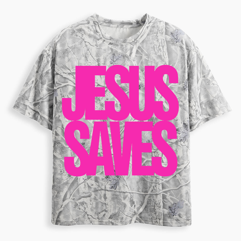 Jesus Saves Christian Camo T-Shirt