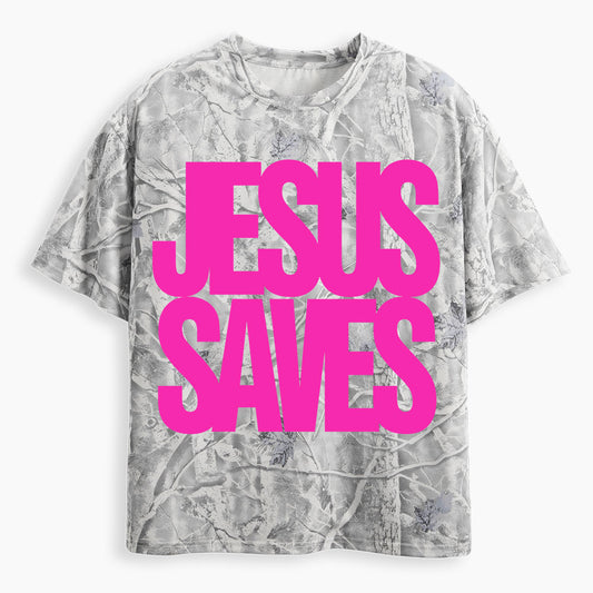 Jesus Saves Christian Camo T-Shirt