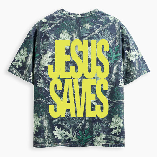 Jesus Saves Christian Camo T-Shirt
