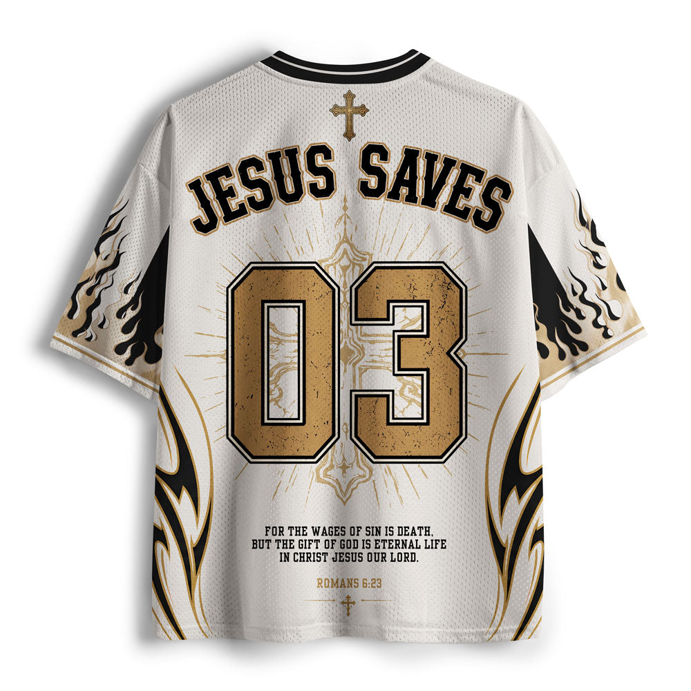 Jesus Saves Christian Mesh Jersey