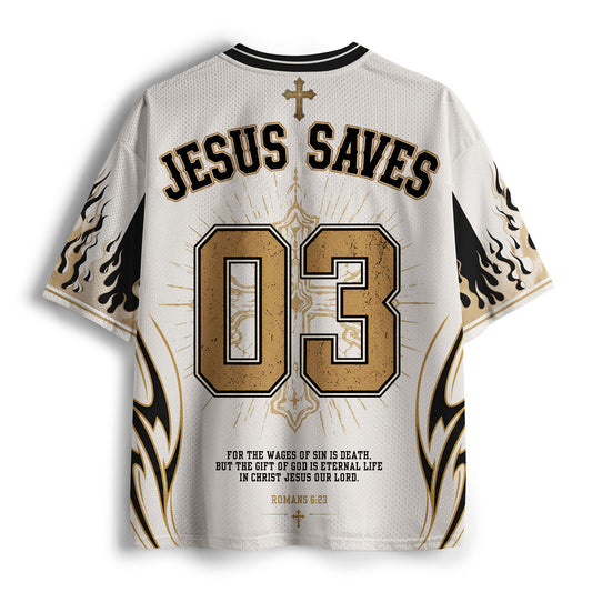 Jesus Saves Christian Mesh Jersey