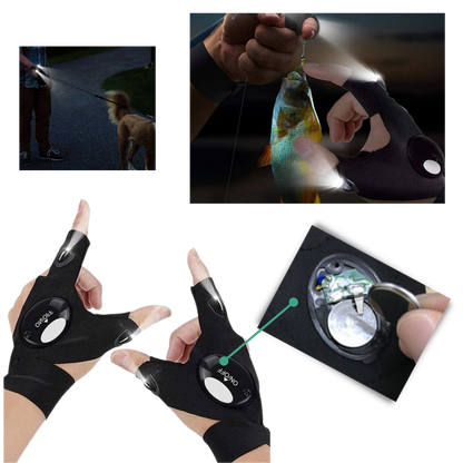 Pair of LED Gloves With Waterproof Lights