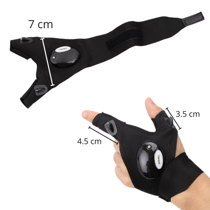 Pair of LED Gloves With Waterproof Lights