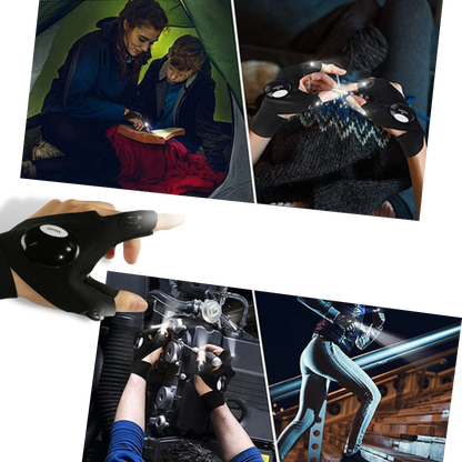 Pair of LED Gloves With Waterproof Lights