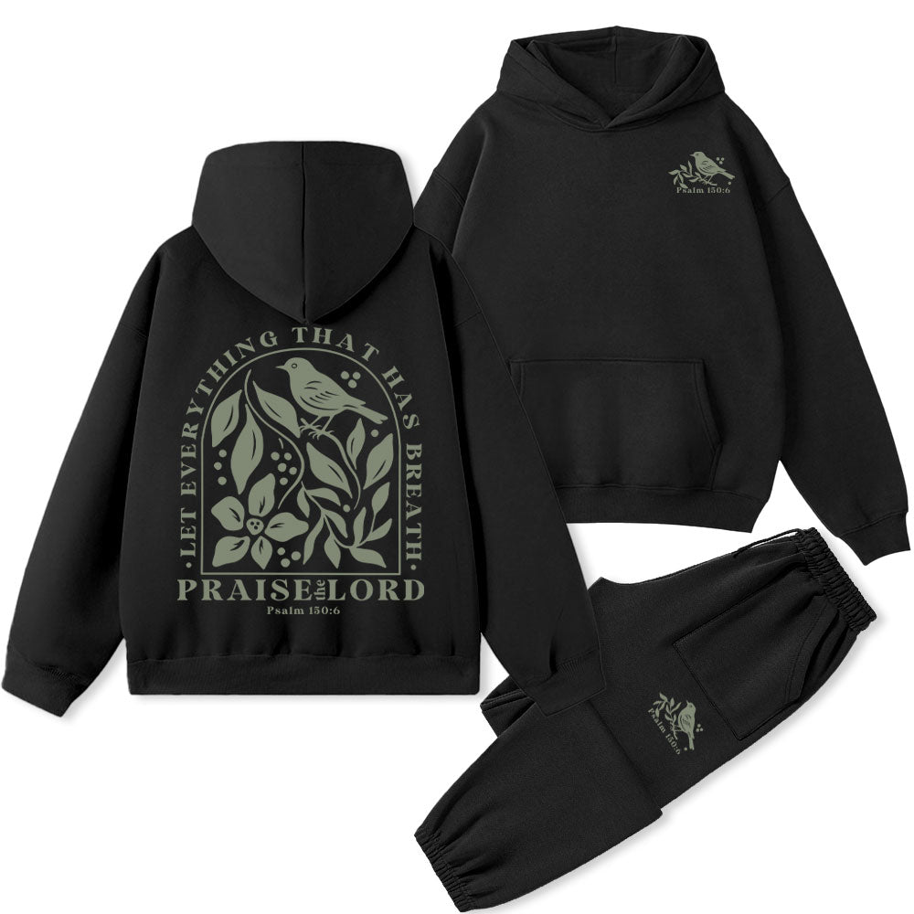 Let Everything That Has Breath Christian Fleece Hoodie Set