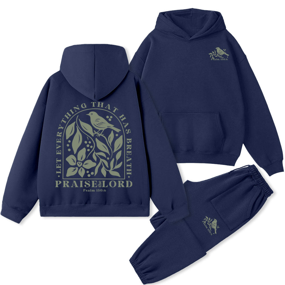 Let Everything That Has Breath Christian Fleece Hoodie Set