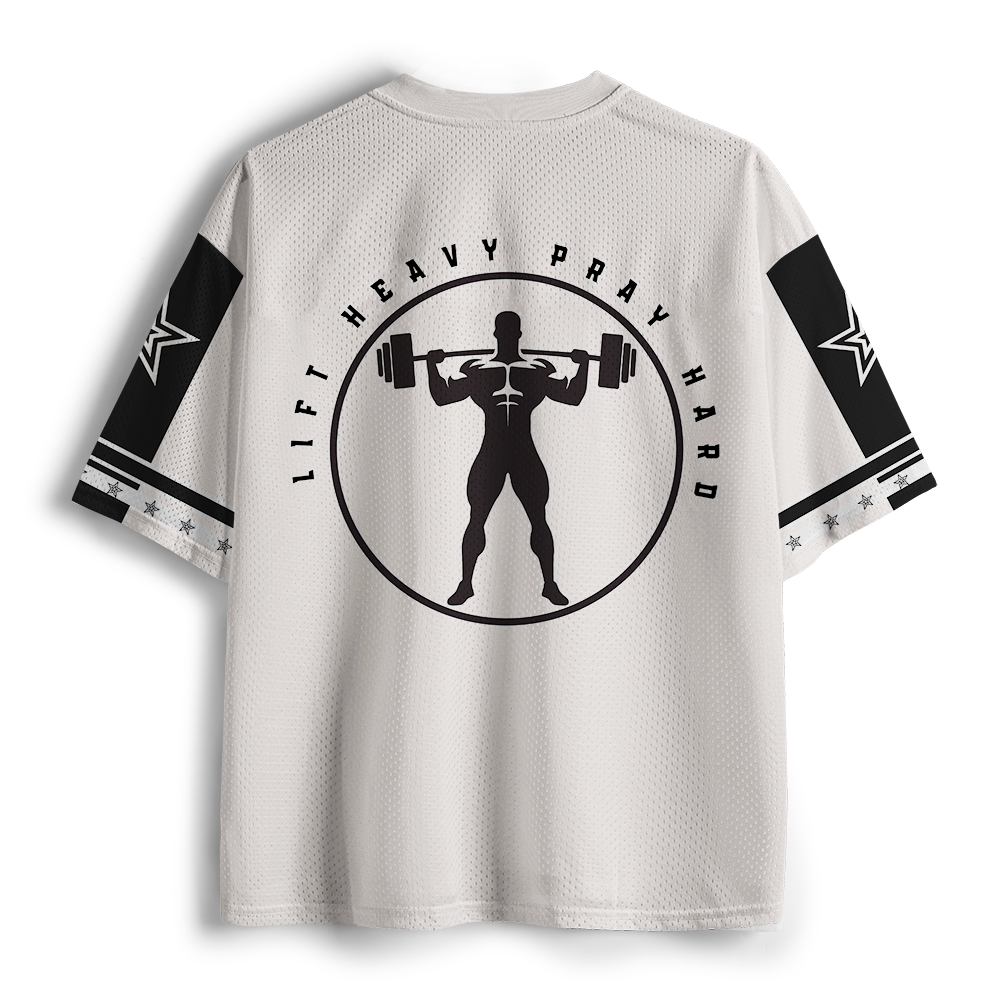 Lift Heavy Pray Hard Christian Mesh Jersey