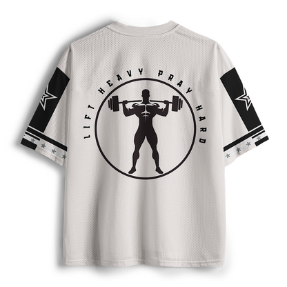Lift Heavy Pray Hard Christian Mesh Jersey