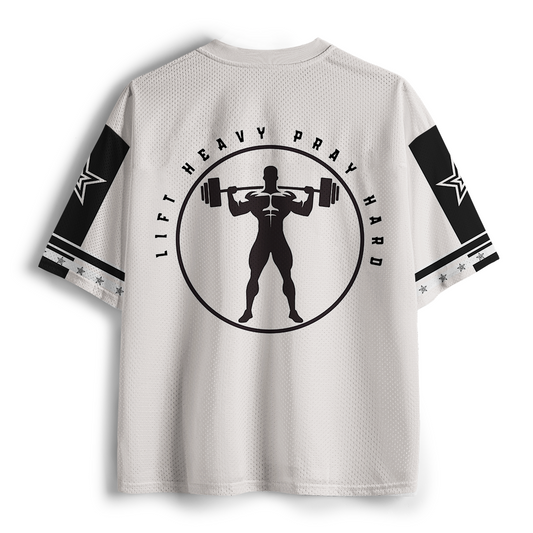 Lift Heavy Pray Hard Christian Mesh Jersey
