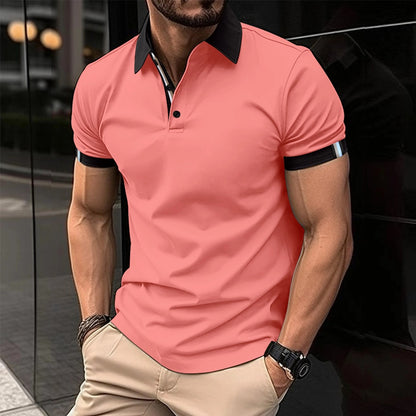 Men's Casual Button Polo Shirt
