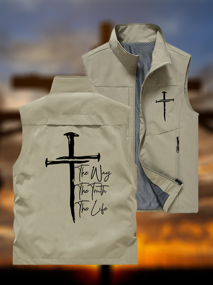 Jesus The Way The Truth The Life  Jesus God Christian Outdoor Quick-dry Vest