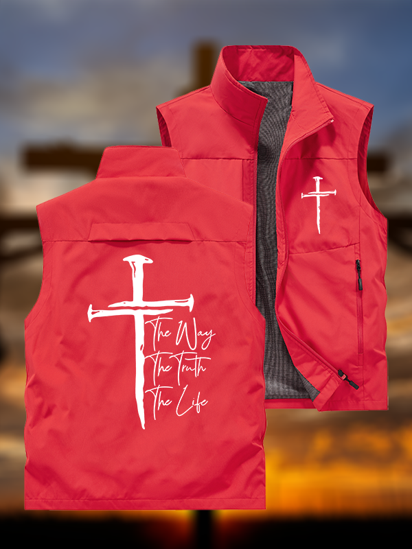 Jesus The Way The Truth The Life  Jesus God Christian Outdoor Quick-dry Vest