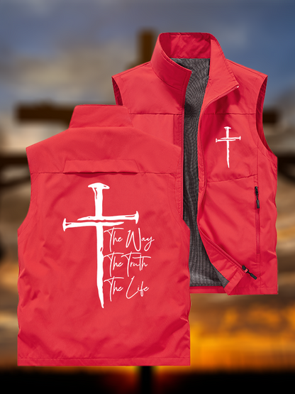 Jesus The Way The Truth The Life  Jesus God Christian Outdoor Quick-dry Vest