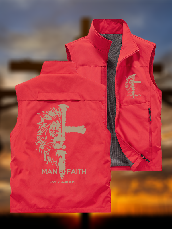 Man of Faith Jesus God Christian Outdoor Quick-dry Vest