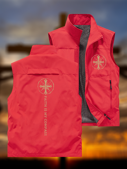 Faith Is My Compass Jesus God Christian Outdoor Quick-dry Vest