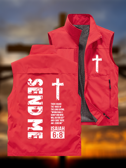 Send Me Isaiah 6:8 Jesus God Christian Outdoor Quick-dry Vest