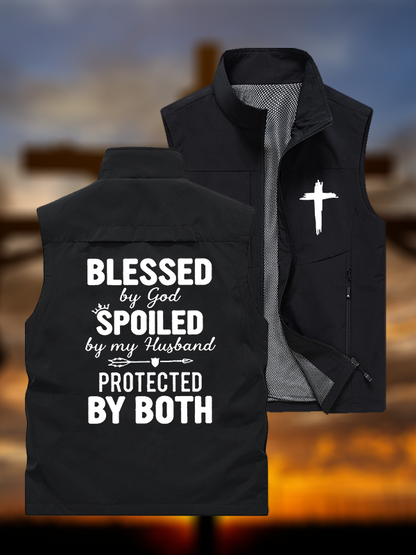 God Bless Jesus God Christian Outdoor Quick-dry Vest